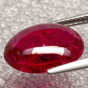 5,88 ctw natürlicher roter Rubellit, Transparent, Transparent / Lichtdurchlässig