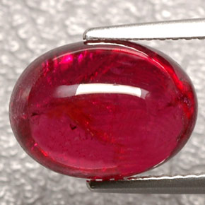5,64 ctw natürlicher roter Rubellit, Transparent, Transparent / Lichtdurchlässig