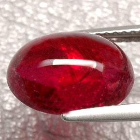 5,64 ctw natürlicher roter Rubellit, Transparent, Transparent / Lichtdurchlässig