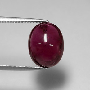 6,46 ctw natürlicher roter Rubellit, Transparent, Transparent / Lichtdurchlässig