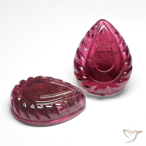 27.43 ct natürliche Tiefes Magenta Rubellit-Turmalin-Edelsteine, Birnenform, Lichtdurchlässig