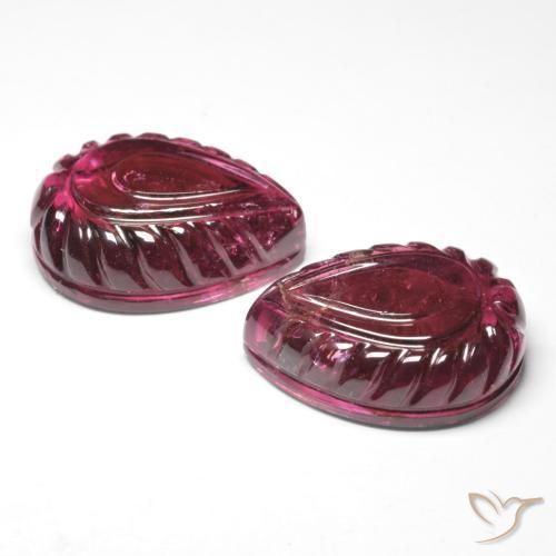27.43 ct natürliche Tiefes Magenta Rubellit-Turmalin-Edelsteine, Birnenform, Lichtdurchlässig