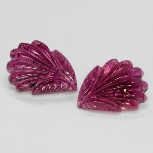 4,78 ct natürliche roter Rubellit-Edelsteine, Blumenschliff, Lichtdurchlässig