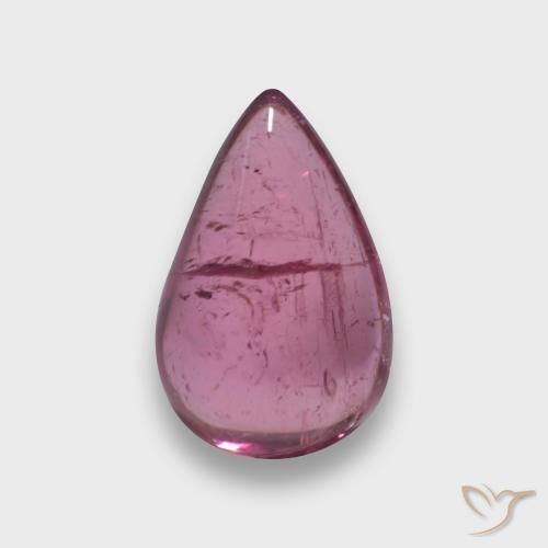 2.27ct Natürlicher Dunkles Magenta-Pink Rubellit-Turmalin, Birnenform, Transparent