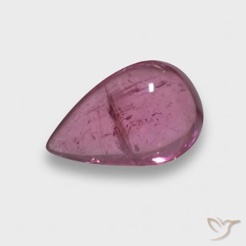 9,17 ctw natürlicher Dunkles Magenta-Pink Rubellit-Turmalin, Birnenform, Transparent
