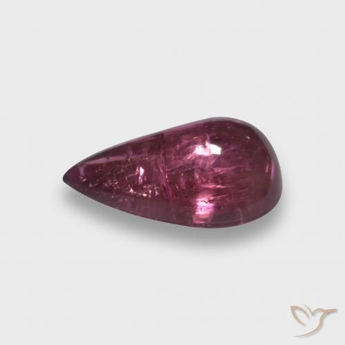 9,17 ctw natürlicher Dunkles Magenta-Pink Rubellit-Turmalin, Birnenform, Transparent