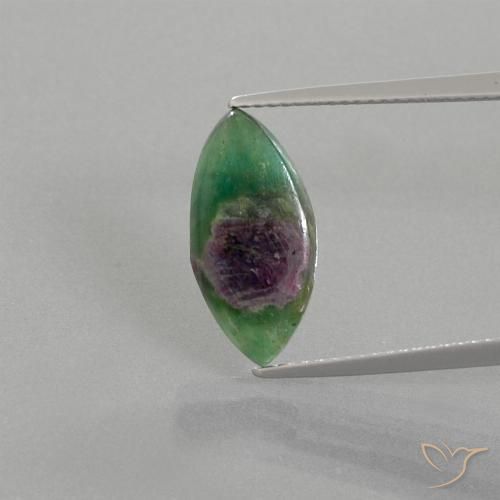 4.16ct Natürlicher Mehrfarbig Rubin in Fuchsit, Marquise, Lichtdurchlässig