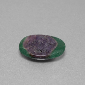 9,17 ctw natürlicher Zweifarbig Rubin in Fuchsit, Oval Schliff, Lichtdurchlässig