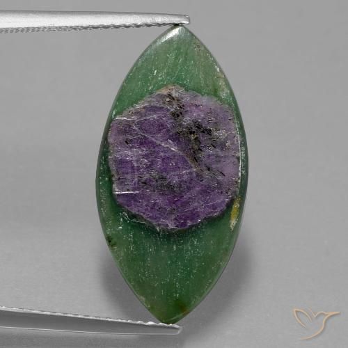 6.24ct Natürlicher Mehrfarbig Rubin in Fuchsit, Marquise, Lichtdurchlässig