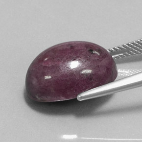 15,10 ctw natürlicher mehrfarbiger Rubin-Zoisit, Oval Schliff, Lichtundurchlässig