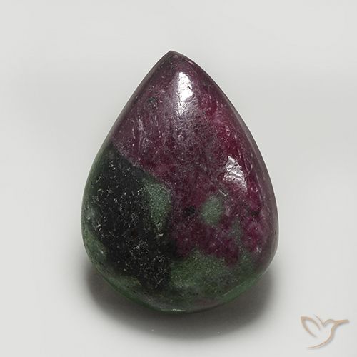 41.36ct Natürlicher Mehrfarbig Rubin-Zoisit, Birnenform, Lichtundurchlässig
