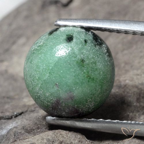 4.63ct Natürlicher Mehrfarbig Rubin-Zoisit, Runden, Lichtundurchlässig