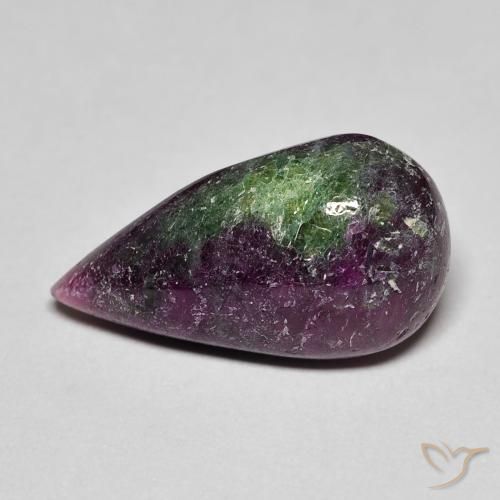 9.25ct Natürlicher Mehrfarbig Rubin-Zoisit, Birnenform, Lichtundurchlässig