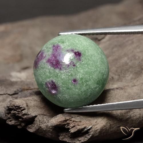 26.08ct Natürlicher Mehrfarbig Rubin-Zoisit, Runden, Lichtundurchlässig