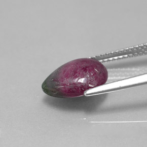 9,17 ctw natürlicher Mehrfarbig Rubin-Zoisit, Birnenform, Lichtundurchlässig