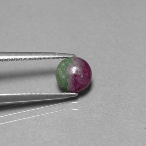 9,17 ctw natürlicher Mehrfarbig Rubin-Zoisit, Rund Schliff, Lichtundurchlässig
