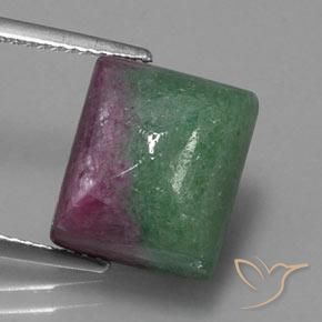 13.67ct Natürlicher Mehrfarbig Rubin-Zoisit, Baguette, Lichtundurchlässig