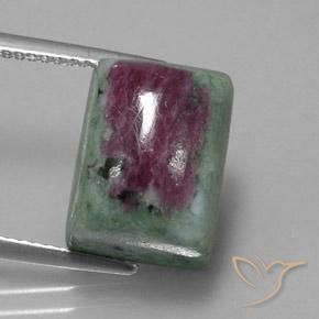 15.55ct Natürlicher Mehrfarbig Rubin-Zoisit, Baguette, Lichtundurchlässig