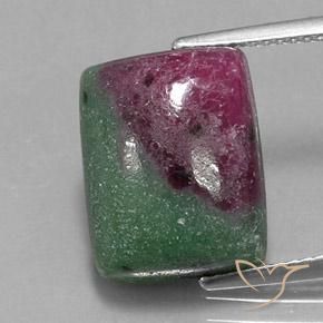 12.24ct Natürlicher Mehrfarbig Rubin-Zoisit, Baguette, Lichtundurchlässig