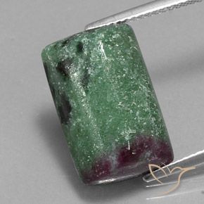 13.09ct Natürlicher Mehrfarbig Rubin-Zoisit, Baguette, Lichtundurchlässig