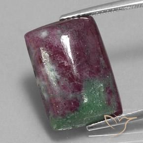 13.01ct Natürlicher Mehrfarbig Rubin-Zoisit, Baguette, Lichtundurchlässig