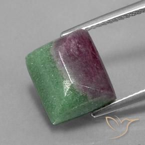 8.29ct Natürlicher Mehrfarbig Rubin-Zoisit, Baguette, Lichtundurchlässig