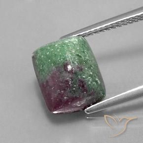 8.27ct Natürlicher Mehrfarbig Rubin-Zoisit, Baguette, Lichtundurchlässig