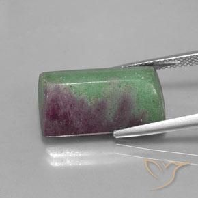 16.75ct Natürlicher Mehrfarbig Rubin-Zoisit, Baguette, Lichtundurchlässig