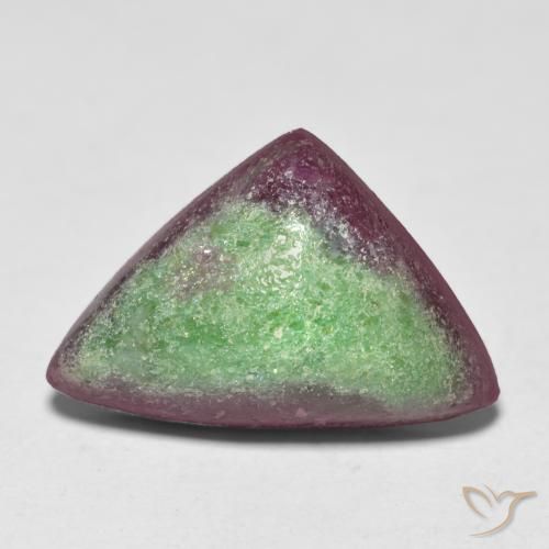 8.49ct Natürlicher Mehrfarbig Rubin-Zoisit, Trillion, Lichtundurchlässig