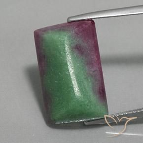 16.86ct Natürlicher Mehrfarbig Rubin-Zoisit, Baguette, Lichtundurchlässig