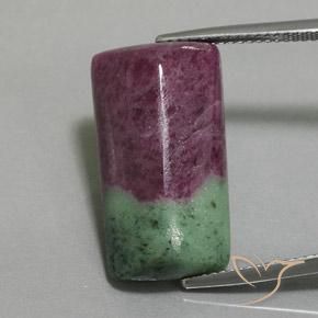 19.85ct Natürlicher Mehrfarbig Rubin-Zoisit, Baguette, Lichtundurchlässig
