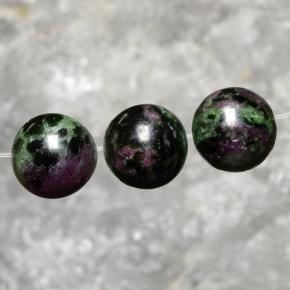 27,63 ct natürliche mehrfarbiger Rubin-Zoisit-Edelsteine, Sphäre / Kugel, Lichtundurchlässig
