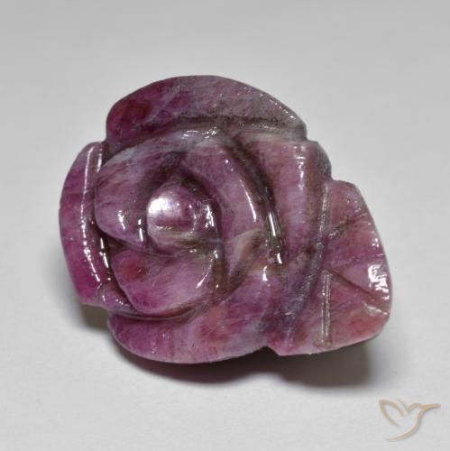 31.30ct Natürlicher Weinrot Rubin-Zoisit, Blumen-Schliff, Lichtundurchlässig
