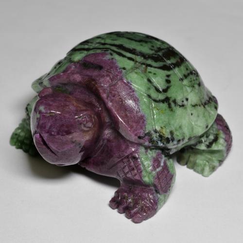 9,17 ctw natürlicher Mehrfarbig Rubin-Zoisit, Ausgefallene Form, Lichtundurchlässig