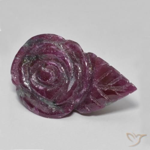 37.52ct Natürlicher Mehrfarbig Rubin-Zoisit, Blumen-Schliff, Lichtundurchlässig