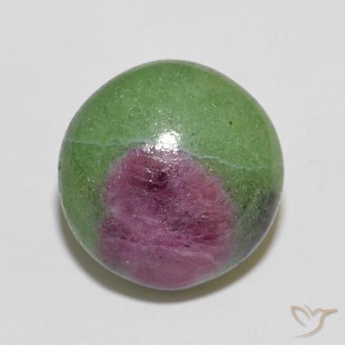 6.36ct Natürlicher Mehrfarbig Rubin-Zoisit, Runden, Lichtundurchlässig