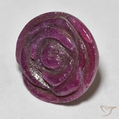 9,17 ctw natürlicher Medium Dark-Purple Rubin-Zoisit, Blumen-Schliff, Lichtundurchlässig