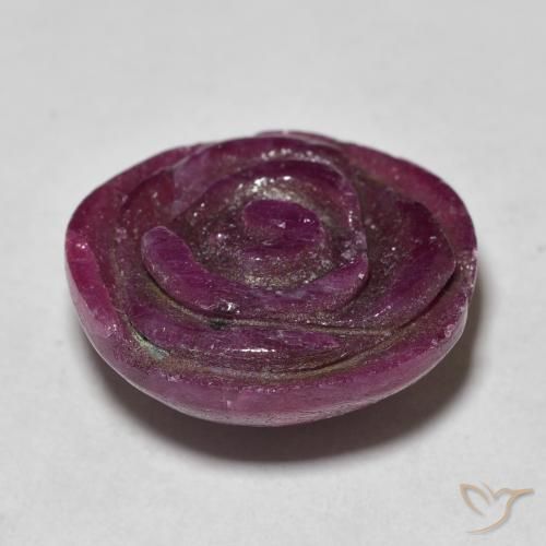 9,17 ctw natürlicher Medium Dark-Purple Rubin-Zoisit, Blumen-Schliff, Lichtundurchlässig