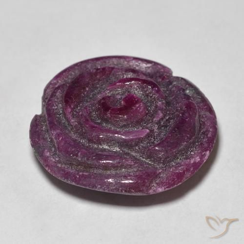 9,17 ctw natürlicher Medium Dark-Purple Rubin-Zoisit, Blumen-Schliff, Lichtundurchlässig