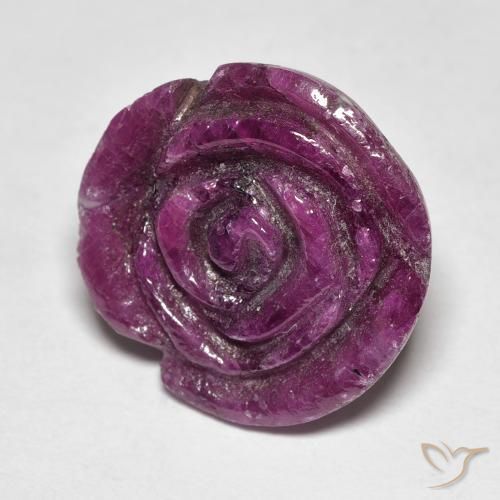 9,17 ctw natürlicher Medium Dark-Purple Rubin-Zoisit, Blumen-Schliff, Lichtundurchlässig