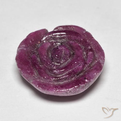9,17 ctw natürlicher Medium Dark-Purple Rubin-Zoisit, Blumen-Schliff, Lichtundurchlässig
