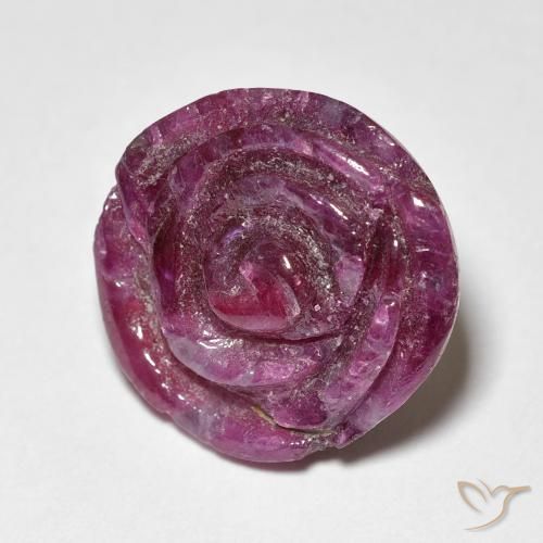 9,17 ctw natürlicher Medium Dark-Purple Rubin-Zoisit, Blumen-Schliff, Lichtundurchlässig