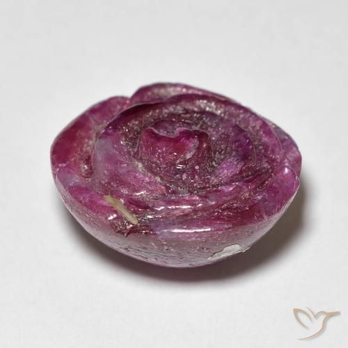 9,17 ctw natürlicher Medium Dark-Purple Rubin-Zoisit, Blumen-Schliff, Lichtundurchlässig