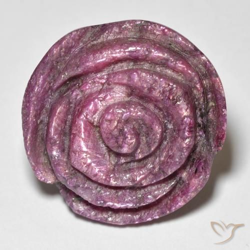 9,17 ctw natürlicher Medium Dark-Purple Rubin-Zoisit, Blumen-Schliff, Lichtundurchlässig