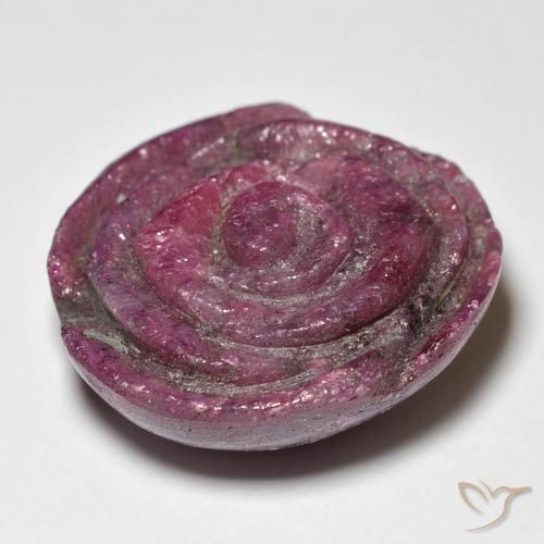 9,17 ctw natürlicher Medium Dark-Purple Rubin-Zoisit, Blumen-Schliff, Lichtundurchlässig