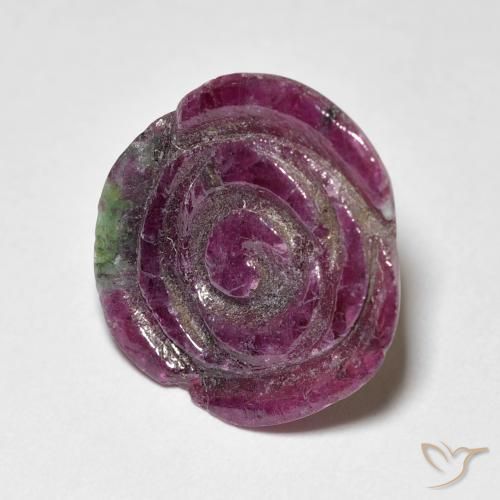 9,17 ctw natürlicher Medium Dark-Purple Rubin-Zoisit, Blumen-Schliff, Lichtundurchlässig