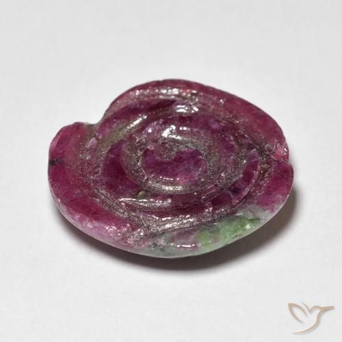 9,17 ctw natürlicher Medium Dark-Purple Rubin-Zoisit, Blumen-Schliff, Lichtundurchlässig