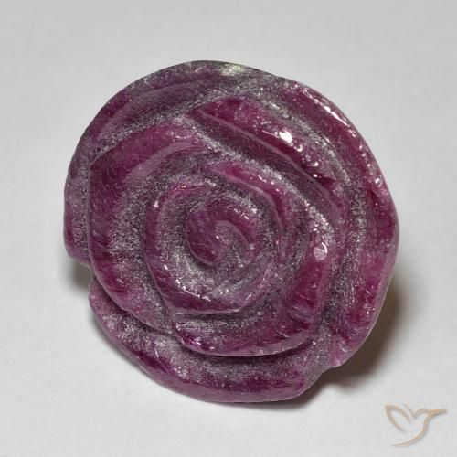 9,17 ctw natürlicher Medium Dark-Purple Rubin-Zoisit, Blumen-Schliff, Lichtundurchlässig