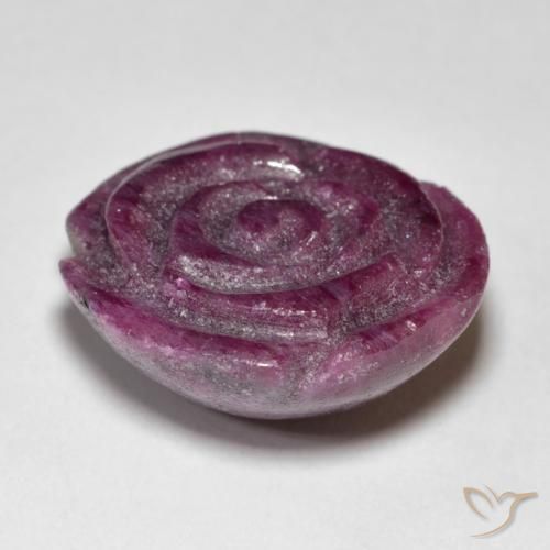 9,17 ctw natürlicher Medium Dark-Purple Rubin-Zoisit, Blumen-Schliff, Lichtundurchlässig