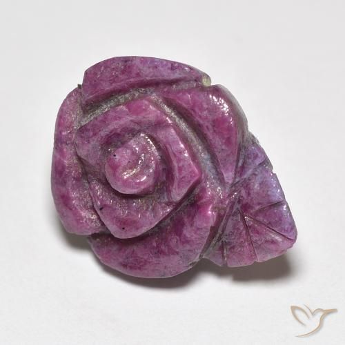 9,17 ctw natürlicher Medium Dark-Purple Rubin-Zoisit, Blumen-Schliff, Lichtundurchlässig